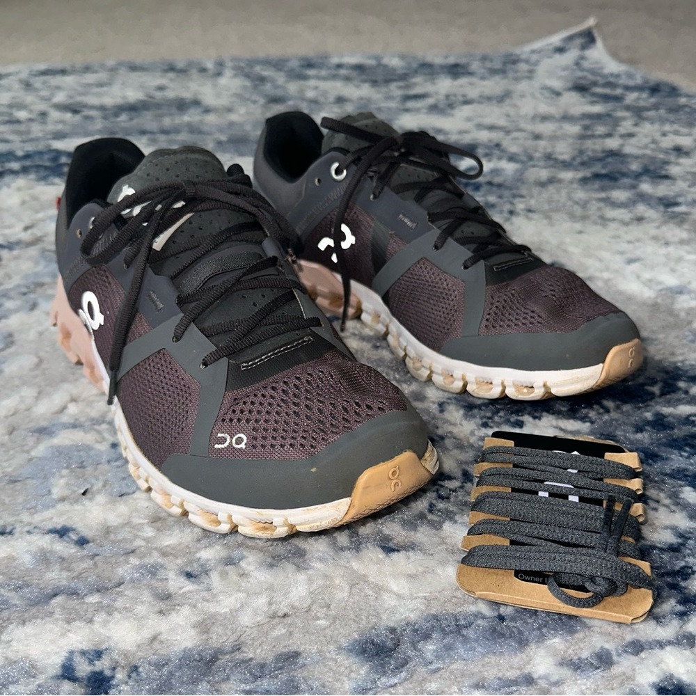 On Cloud Cloudflow 2.0 Shoes Womens 8 Purple Mesh Lightweight Athletic Sneaker